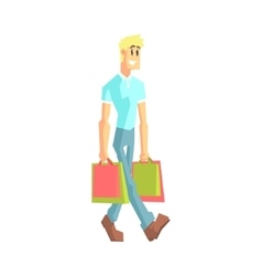 Guy With Two Shopping Bags