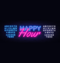 Happy Hour Neon Text Hour Neon Sign