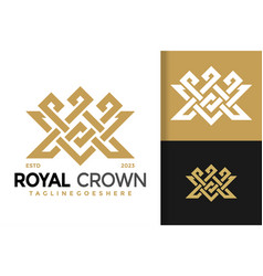 Letter A Royal Crown Logo Icon