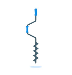 Simple Cartoon Ice Fishing Drill Icon