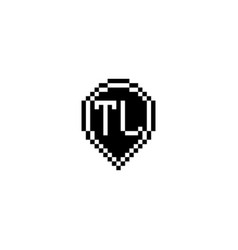 Tl Pixel Art Initial Logo