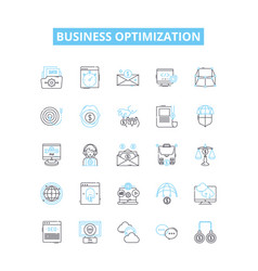 Business Optimization Line Icons Set