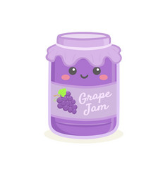 Cute Grape Jelly Jam Bottle Jar Cartoon