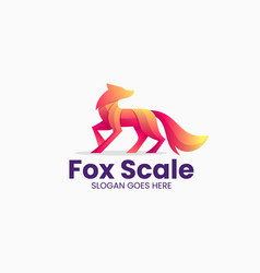 Logo Fox Scale Gradient Colorful Style