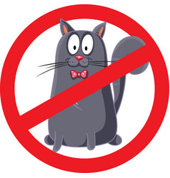 No Cats Allowed Icon Sign