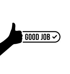 Black Good Job Icon Like Thumbs Up