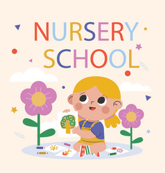 Hand Drawn Nursery School Post