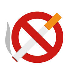 No Smoking Sign On White Background