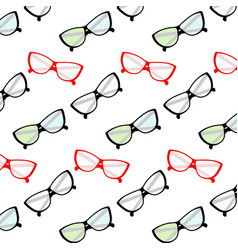 Seamless Pattern Of Elegant Glasses With Clear