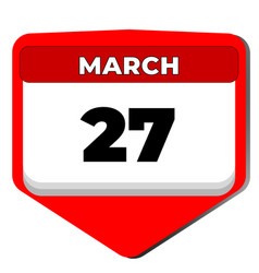 27 March Icon Calendar Day Date