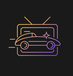 Car Racing Program Gradient Icon For Dark Theme