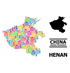 Collage Map Henan Province Banking