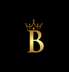 Elegant Initial Letter B With Crown Logo