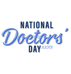 National Doctor Day In July Logo