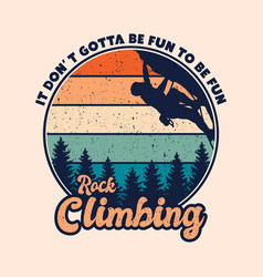 Rock Climbing Retro Vintage