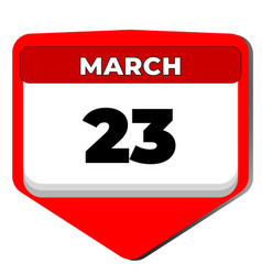 23 March Icon Calendar Day Date