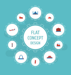 Flat Icons Courthouse Drought India Mosque