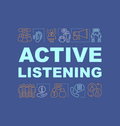 Active Listening Word Concepts Banner