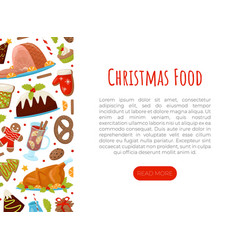 Christmas Holiday Dish And Dessert Banner Design