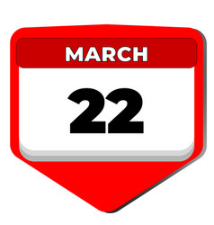 22 March Icon Calendar Day Date