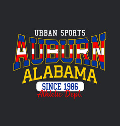 Auburn Alabama Typography Vintage T Shirts