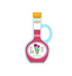 Grape Vinegar Bottle Icon Flat Style