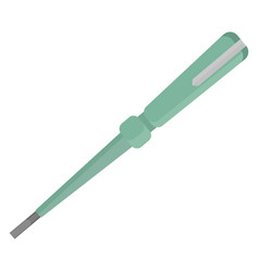 Green Electric Tester On A White Background