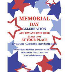 Happy Memorial Day Party Poster Flyer Social Media