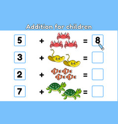 Math Game For Children Sea Animals-1