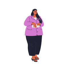 Modern Businesswoman Young Pretty Fat Plus-size