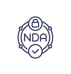 Nda Line Icon Non Disclosure Agreement