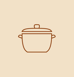 Saucepan Cooking Pot With Lid Outline Icon