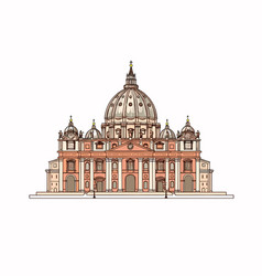 Basilica Of Saint Peter Hand-drawn Comic Saint