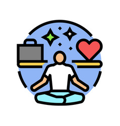 Work Life Balance Motivation Color Icon