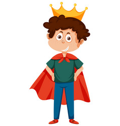 A Boy With King Costume