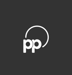 Pp Initial Logo With Rounded Circle