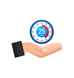 25 Minutes Stopwatch With Hands Icon