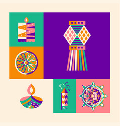 Diwali Flat Color Symbols