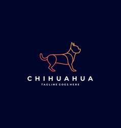 Logo Chihuahua Pose Line Art