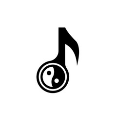 Music Note Yin Yang Creative Logo Design