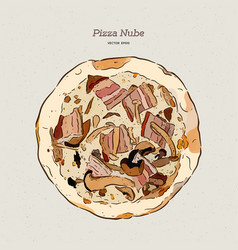 Pizza Nube Becon And Mushroom