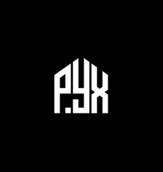 Pyx Letter Logo Design On Black Background