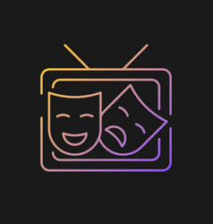 Tv Drama Gradient Icon For Dark Theme