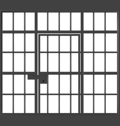 Prison Cage With Locked Door Jail With Metal Bars