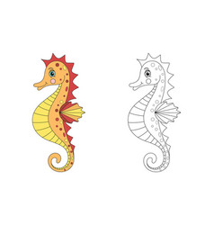 Seahorse Line And Color