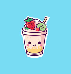 Slush Drink Isolated Icon Cartoon Ice Cup