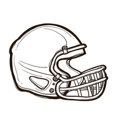 American Football Helmet Isolated Coloring Book