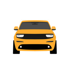 Car Suv Frint View Yellow Color