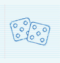 Dice Sketch Icon Game Cubes Casino