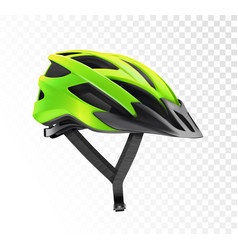 Green Cycling Helmet On A Tra